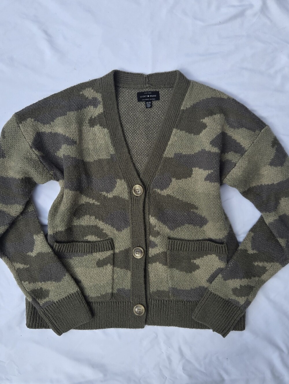 Lucky Brand Camo Cardigan